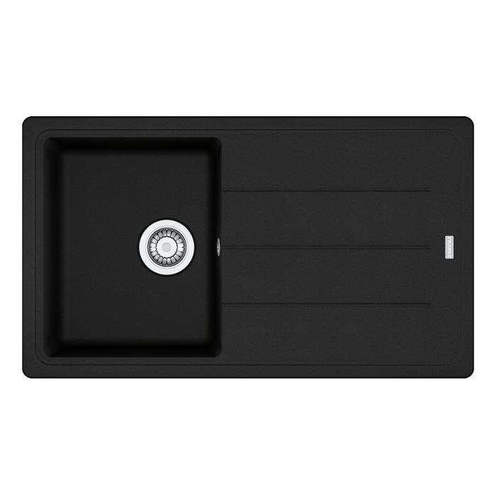 BFG 611-86 LAVELLO 45cm 1 VASCA + GOCCIOLATOIO REVERSIBILE FRAGRANITE BLACK MATT
