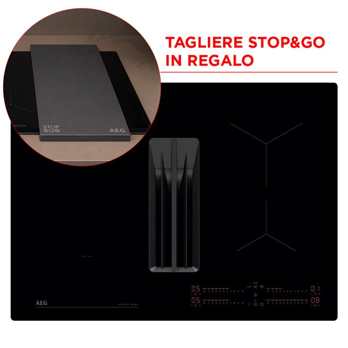 NCH74B01CB PIANO COTTURA INDUZIONE CON CAPPA FILTRANTE 70cm A+ NERO