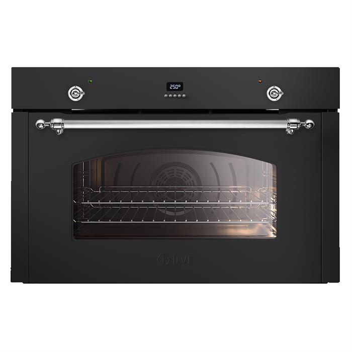 FORNO MULTIFUNZIONE NOSTALGIE 90cm 300° GRAFITE MAT FINITURE CROMO