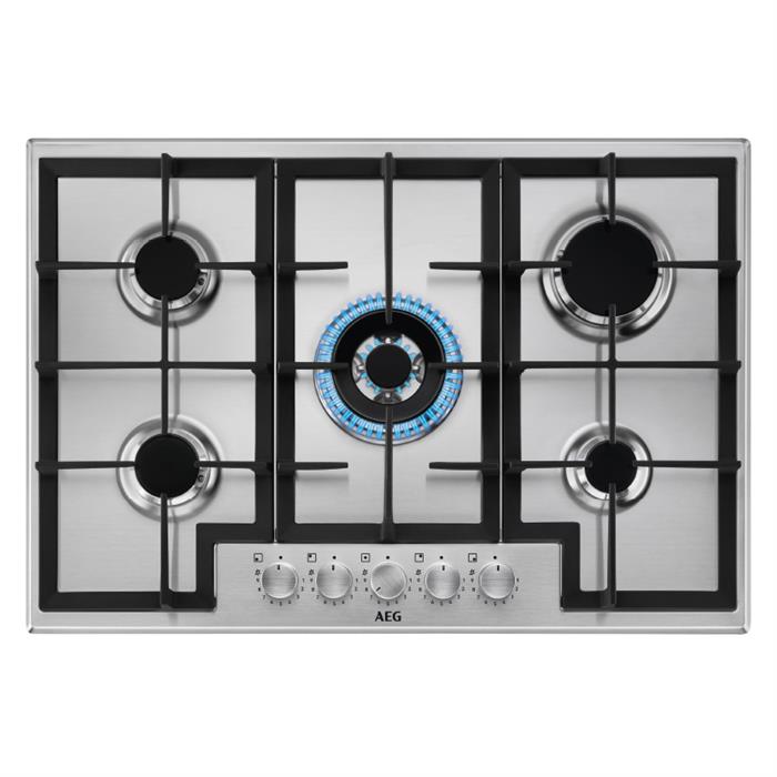 HGB75420SM PIANO COTTURA A GAS 5 FUOCHI STEP POWER INOX