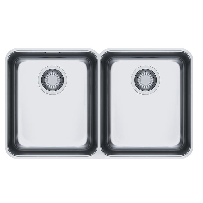 ANX 120 LAVELLO 90cm 2 VASCHE INOX SATINATO