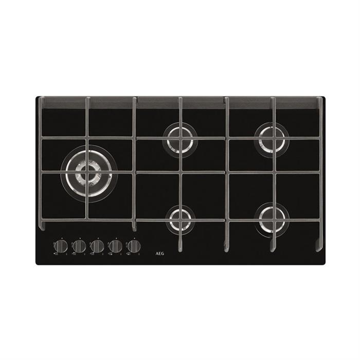 HG975550VB PIANO COTTURA A GAS 5 FUOCHI 90cm VETROCERAMICA NERO