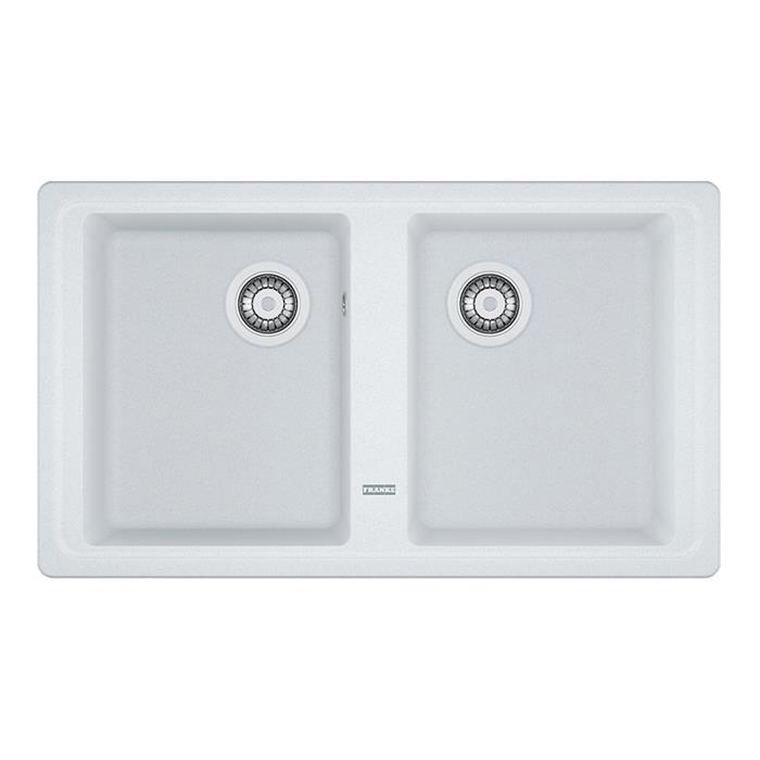 BFG 620 LAVELLO 80cm 2 VASCHE FRAGRANITE BIANCO