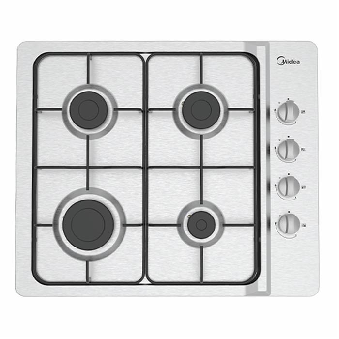 PIANO COTTURA A GAS 60cm 4 FUOCHI COMANDI LATERALI INOX