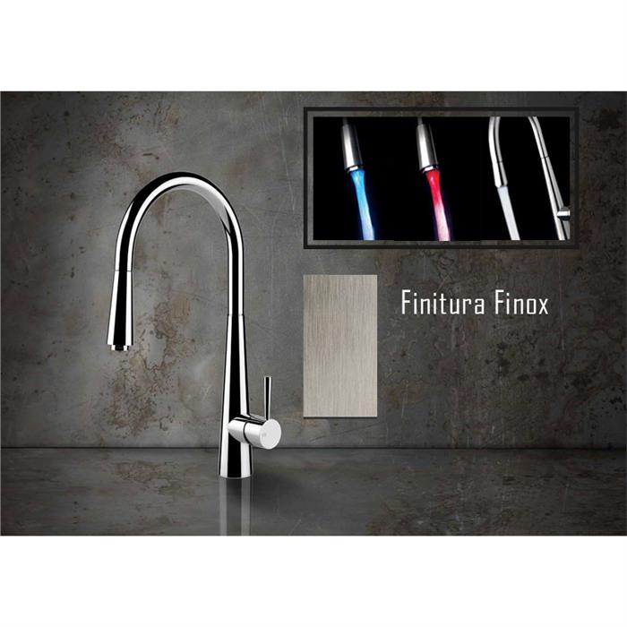 MISCELATORE JUST COLOR FINITURA FINOX BRUSHED NICKEL 149