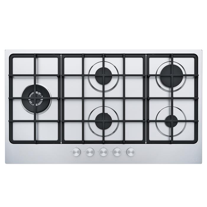 FHSM 905 4G DCL C PIANO COTTURA A GAS 90cm 5 FUOCHI GRIGLIE IN GHISA INOX SATINATO