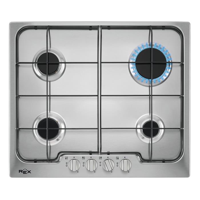 PX624XP PIANO COTTURA A GAS 60cm 4 FUOCHI INOX GRIGLIE NERE