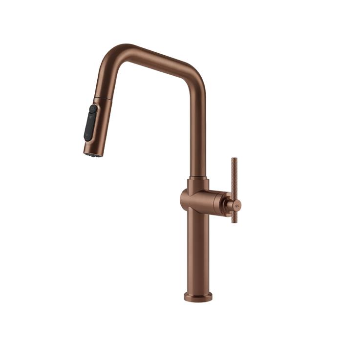 MISCELATORE 3 VIE CON DOCCETTA E SISTEMA DI FILTRAZIONE COPPER BRUSHED