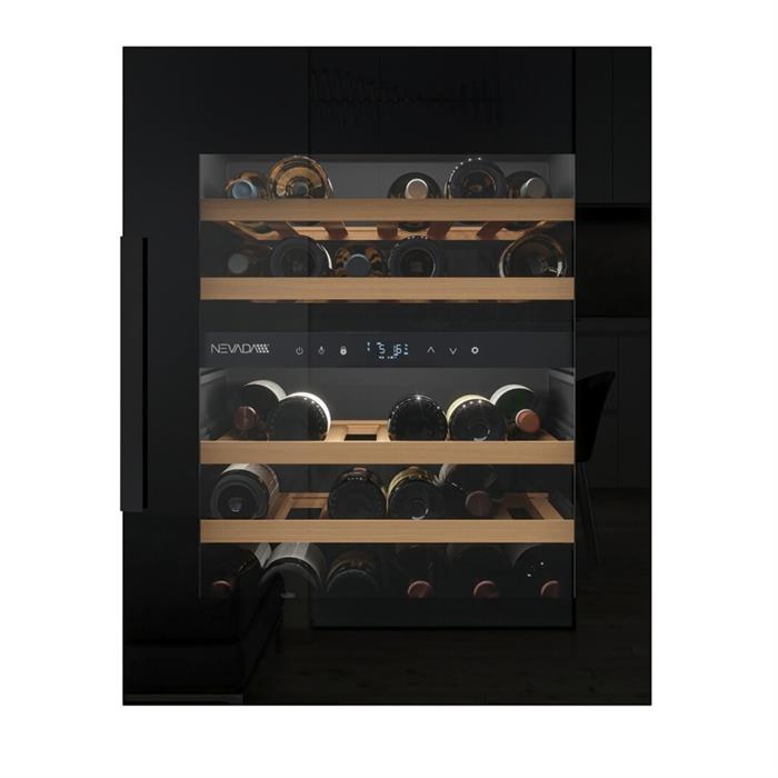 CANTINA VINI 2 TEMPERATURE 30  BOTTIGLIE CLASSE G NERA FULL GLASS - SX