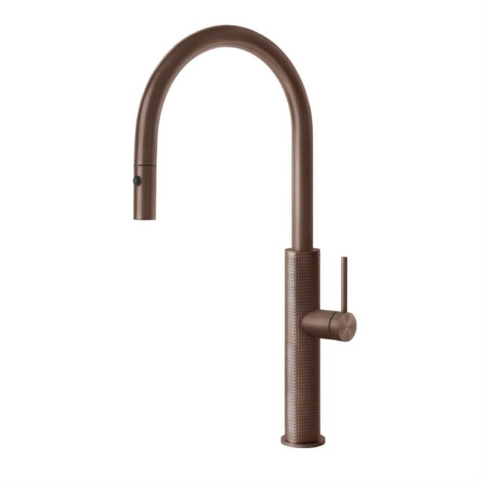 MISCELATORE 316 KITCHEN CESELLO 60026 DOCCIA COPPER BRUSHED PVD 707