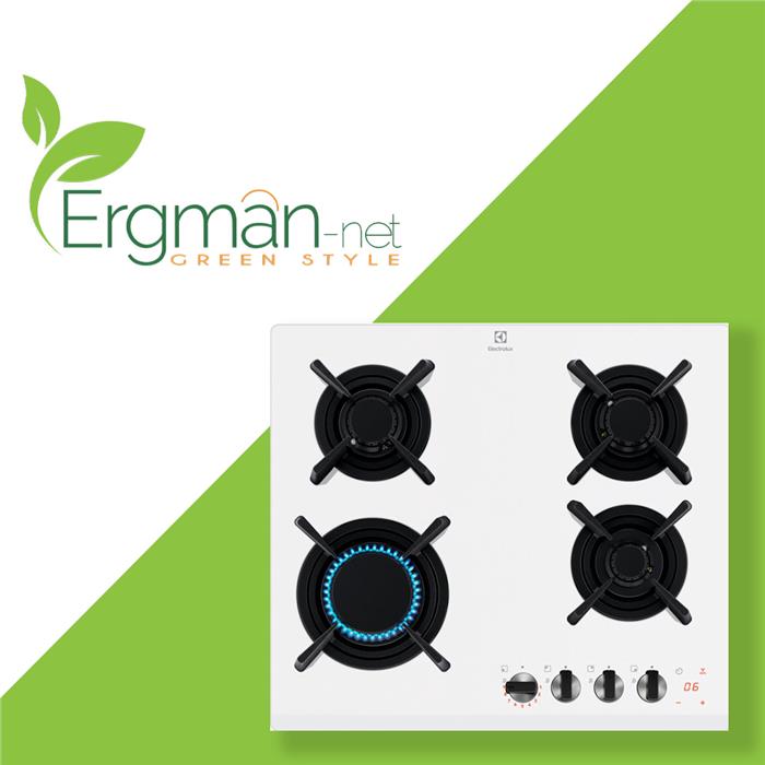 KGG643753W PIANO COTTURA A GAS VERTICAL FLAM 60cm 4 FUOCHI VETRO BIANCO