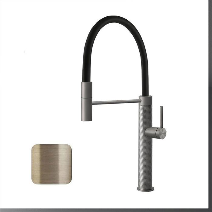 MISCELATORE 316 KITCHEN CESELLO 60014 DOCCIA WARM BRONZE BRUSHED PVD 