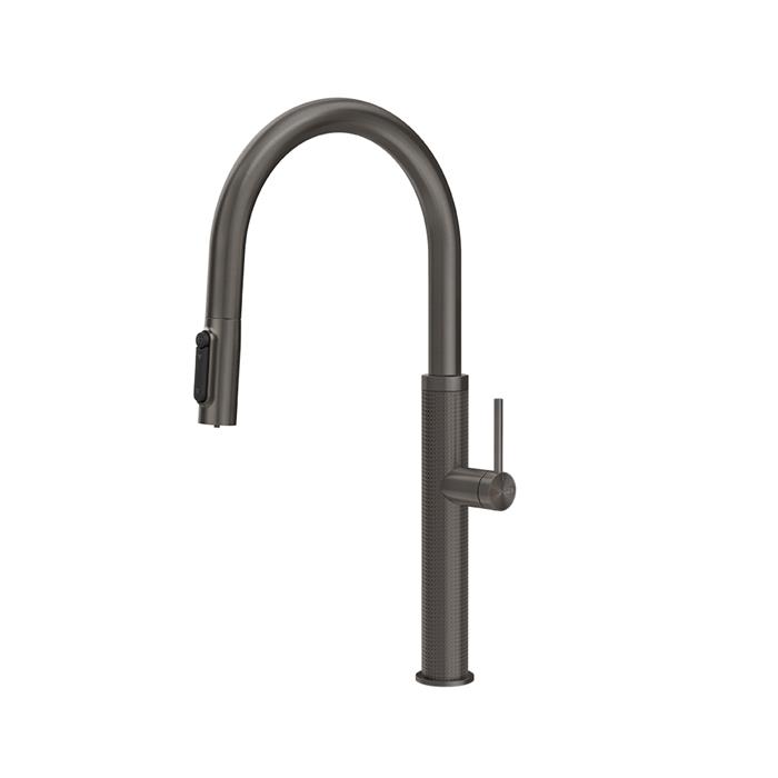 MISCELATORE 3 VIE CON DOCCETTA E SISTEMA DI FILTRAZIONE BLACK METAL BRUSHED