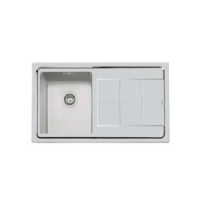 LAVELLO KE 840X480 1 VASCA SX INOX SF