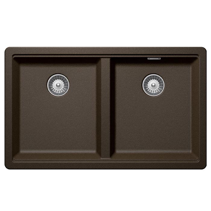 LAVELLO GALAXY N200U 2 VASCHE - 80cm BRONZE
