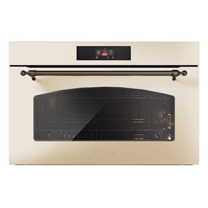FORNO NOSTALGIE 90cm 110L CLASSE A 16 FUNZIONI BIANCO ANTICO BRUNITE