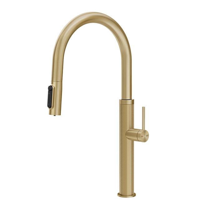 MISCELATORE 3 VIE CON DOCCETTA E SISTEMA DI FILTRAZIONE BRASS BRUSHED