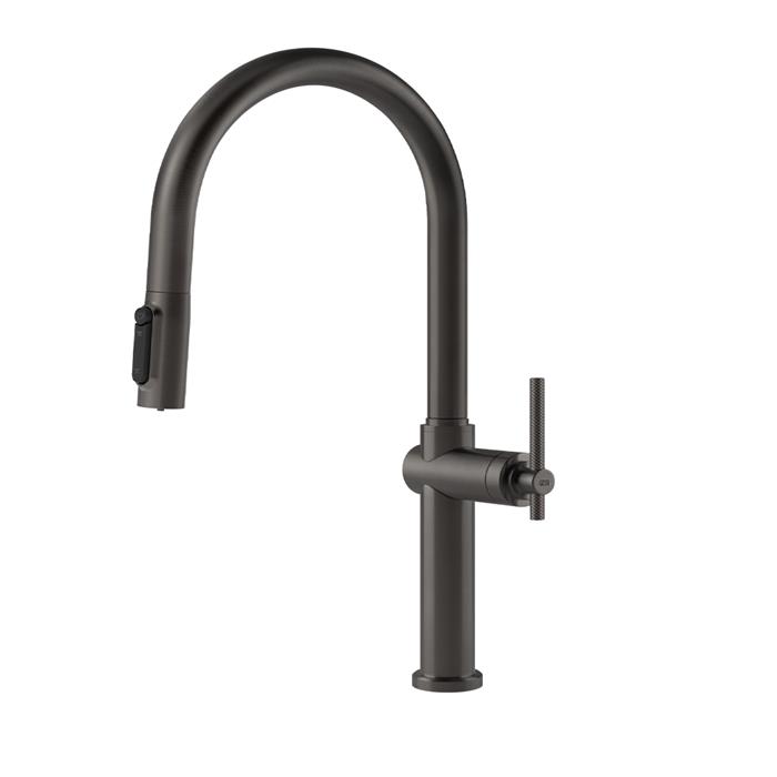 MISCELATORE 3 VIE CON DOCCETTA E SISTEMA DI FILTRAZIONE BLACK METAL BRUSHED