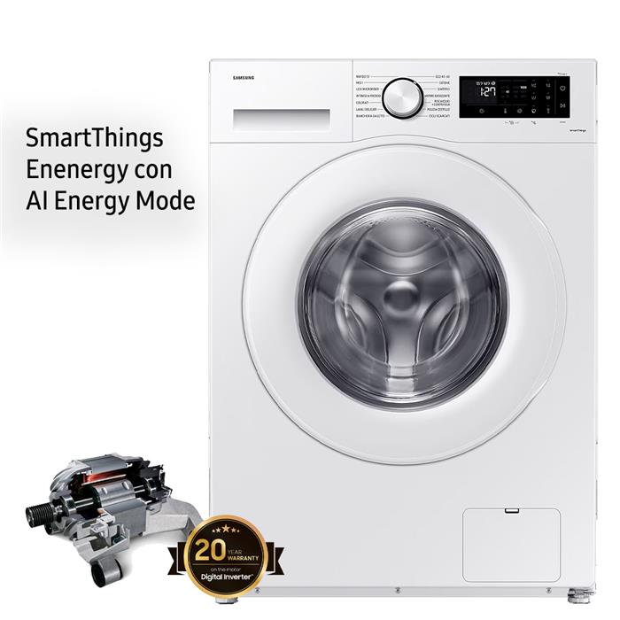 BESPOKE AI - LAVATRICE CRYSTALCLEAN 9KG CLASSE A WIFI VAPORE IGIENIZZANTE