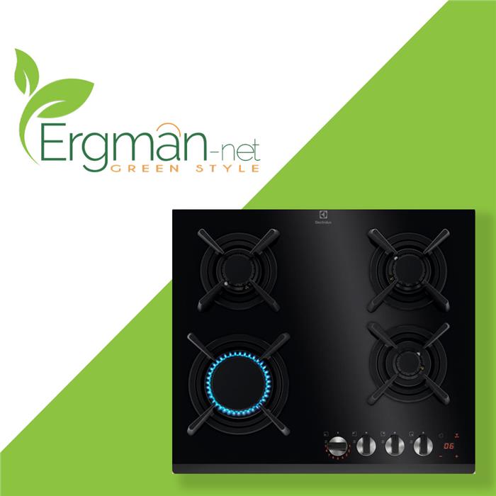 KGG643753K PIANO COTTURA A GAS VERTICAL FLAM 60cm 4 FUOCHI VETRO NERO