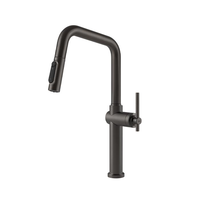 MISCELATORE 3 VIE CON DOCCETTA E SISTEMA DI FILTRAZIONE BLACK METAL BRUSHED