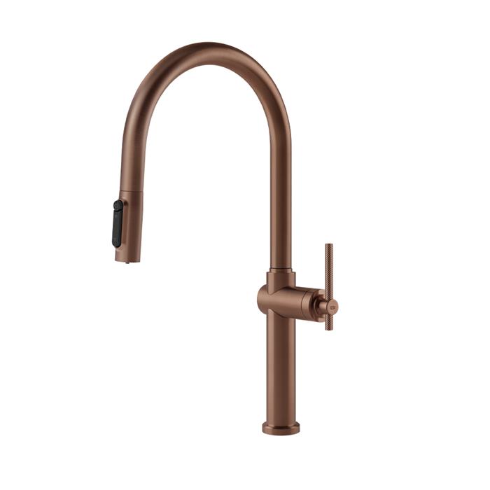 MISCELATORE 3 VIE CON DOCCETTA E SISTEMA DI FILTRAZIONE COPPER BRUSHED