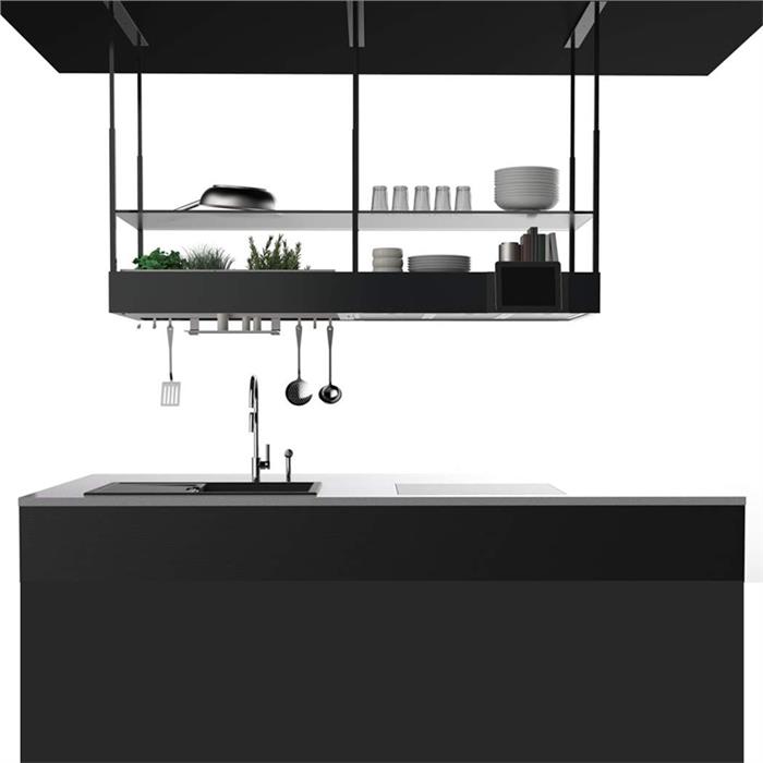 CAPPA SPAZIO ISOLA 180CM T800 NERO      