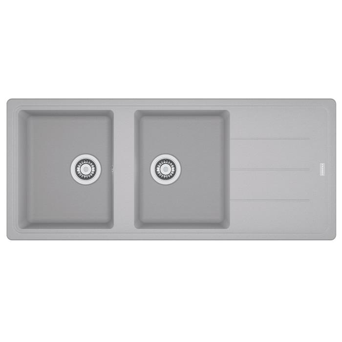 BFG 621 LAVELLO 80cm 2 VASCHE + GOCCIOLATOIO REVERSIBILE ALLUMINIO