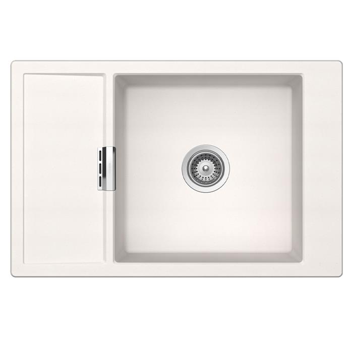 LAVELLO MONO D100XS 1 VASCA BASE 60cm BIANCO PURO