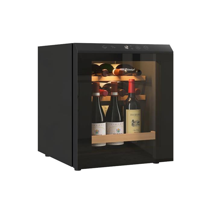 CANTINA 15 BOTTIGLIE 1 TEMPERATURA CLASSE G NO MANIGLIA CERNIERE A DESTRA NERO