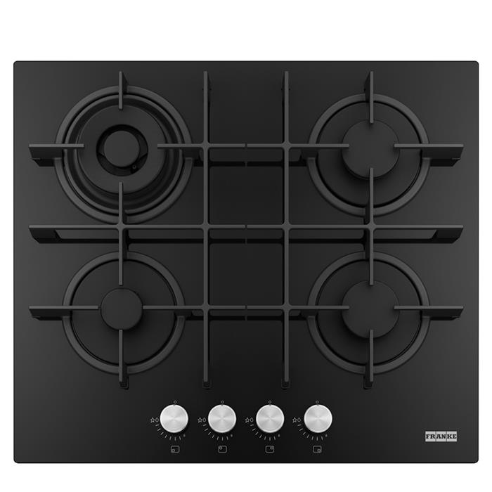 FHMA 604 3G DC BK C PIANO COTTURA A GAS 60cm 4 FUOCHI NERO