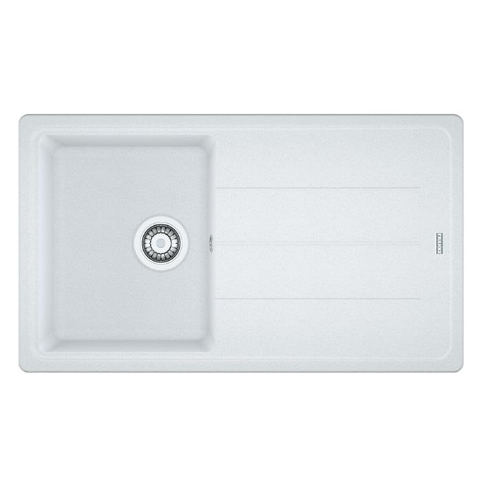 BFG 611-86 LAVELLO 45cm 1 VASCA + GOCCIOLATOIO REVERSIBILE FRAGRANITE BIANCO